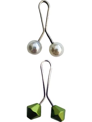 Al-Fil Teknoloji 2 Adet Tesettür Eşarp ve Şal Klipsi Set 9