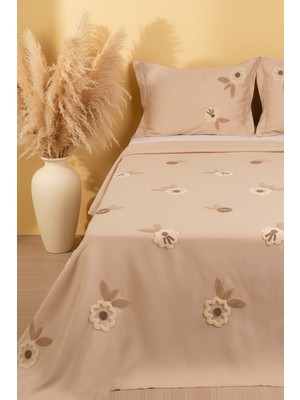 Cappy Lalezar Çift Kişilik Nakışlı Yatak Örtüsü Seti