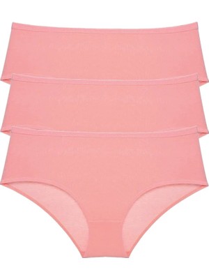 Al-Fil Teknoloji 3 Adet Kadın Yüksek Bel Bato Külot Pudra