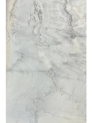 Sultan Dekorasyon Ithal 16M2 Duvar Kağıdı 3boyutlu Mermer Desen Simli Silinebilir