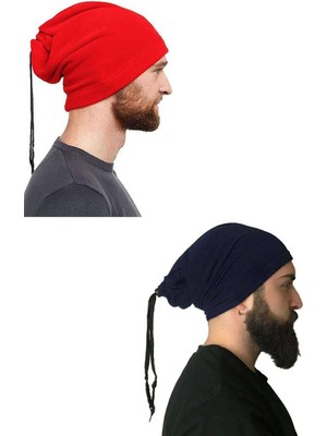 Al-Fil Teknoloji 2 Adet Polar Ipli Bere ve Boyunluk Kırmızı Lacivert