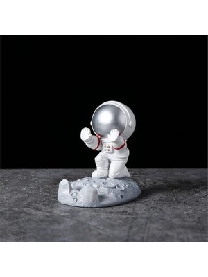 Teknocan Marketing Astronot Telefon Standı Telefon Tutucu Tablet Standı Ergonomik ve Işinizi Kolaylaştırır Kibar ve Şık Görünümü Ile Tahmininizden Çok Iş Yapar Dekoratif Yapısı Ile Hoş Bir Görüntü Sunar (Gümüş Kafa)