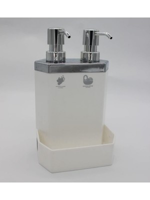 Teknocan Marketing 13118 Perotti Lecce Whıte Sılver 2'li Sıbı Sabunluk