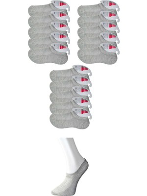 Al-Fil Teknoloji Gri Kadın Görünmez Çorap 15 Çift