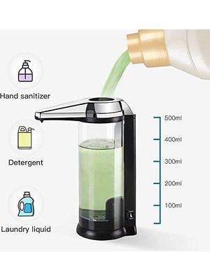 Teknocan Marketing Smartgift Sensörlü Sıvı Sabunluk 500ML Dezenfektanlık Fotoselli Otomatik Sıvı Sabunluk
