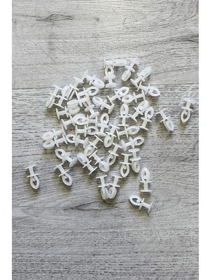 Al-Fil Teknoloji Geçmeli Sistem 75 Adet Tül ve Perde Düğmesi Sağlam Korniş Halkası