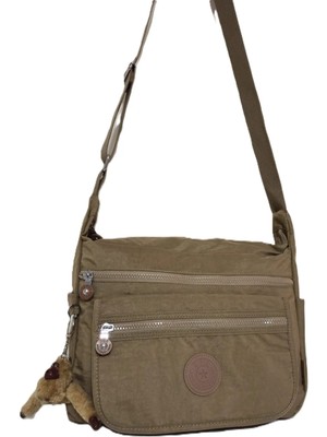 Alanç Gift Özel Su İtici Kumaş Kahverengi Renk Çok Cepli Çapraz Askılı Büyük Boy Omuz Postacı Günlük Ve Okul Çantası