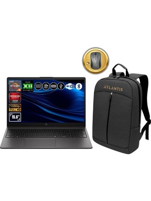 Hp 255R G10 Amd Ryzen 5-7535U 8gb Ram 2tb SSD 15.6" Fdos Notebook D0PK1AT ATL49 Çanta&mouse Hediye
