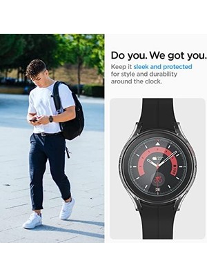 Teknocan Marketing Galaxy 5 Pro (45MM) Kılıf Thin Fit Crystal Clear + Cam Ekran Koruyucu Glas.tr Slim Hd - ACS05400