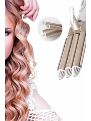 Al-Fil Teknoloji Saç Şekillendirici Wag Maşa Üçlü Yüksek Isı Ayarlı Seramik Kaplama