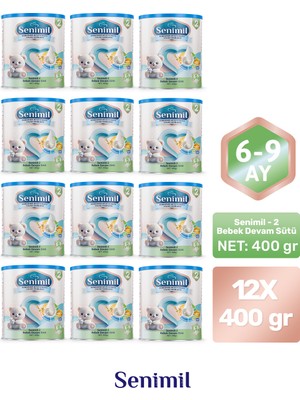 Senimil 2 Bebek Devam Sütü 400 gr (6-9 Ay) 12 Li Avantaj Paketi