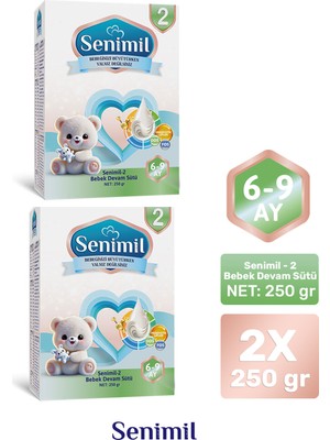 Senimil 2 Bebek Devam Sütü 250 gr (6-9 Ay) 2 Li Avantaj Paketi