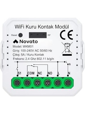 Teknocan Marketing Wifi Kuru Kontak Modül - Com No Nc (, Smart Life Uyumlu)