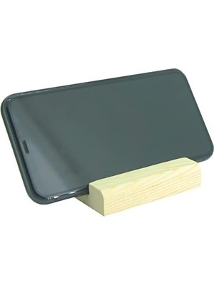 Teknocan Marketing CT8008 Telefon Standı Masaüstü Ahşap Kaymaz Taban Pedli (8CMX8CMX1,6CM) Dizi, Film, Video, Görüntülü Sohbet Vb. Için Dik ve Yan Kullanımlı Telefon Tutucu Ahşap Stand