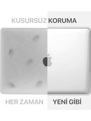Teknocan Marketing Pro M1 / M2 13'' ile Uyumlu Sert Polikarbonat Koruyucu Kılıf (A1706/A1708/A1989/A2159/A2251/A2289/A2338) (Super Şeffaf)