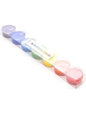 Teknocan Marketing 7 Meditasyon Kristal Kap Içi Mum Seti-Large