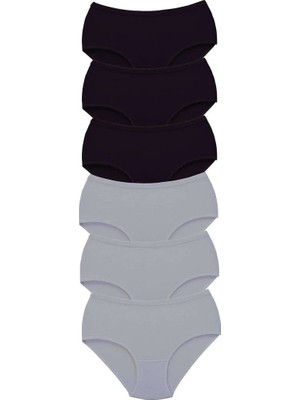 Al-Fil Teknoloji 6 Adet Tutku Kadın Yüksek Bel Bato Kalın Lastik Külot S3