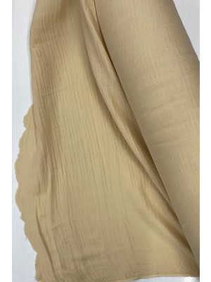 Al-Fil Teknoloji Çok Amaçlı Müslin Pamuklu Bebek Örtü ve Battaniye Kumaşı Müslin Bez Bej 80