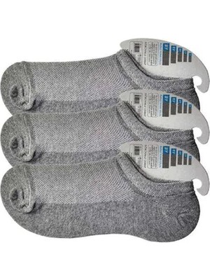 Al-Fil Teknoloji Gri Erkek Görünmez Çorap 3 Çift