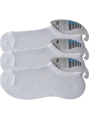 Al-Fil Teknoloji Beyaz Erkek Görünmez Çorap 3 Çift