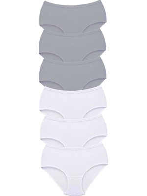 Al-Fil Teknoloji 6 Adet Tutku Kadın Yüksek Bel Bato Kalın Lastik Külot S10