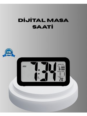 Al-Fil Teknoloji Dijital Masa Saati Sensörlü Aydınlatmalı Alarm ve Sıcaklık Ölçerli