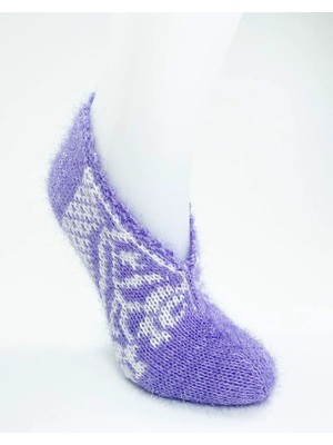 Al-Fil Teknoloji El Örgüsü Kışlık Şık Kadın Yün Patik D2