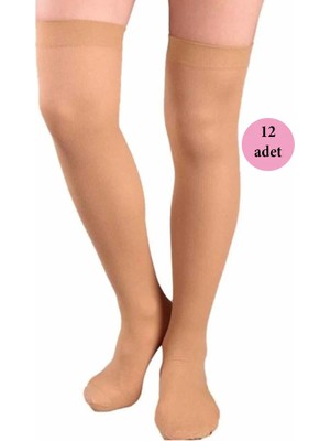 Al-Fil Teknoloji 12 Adet Mus Kaçmaz Lastikli Çorap 70 Denye 38 Bronz
