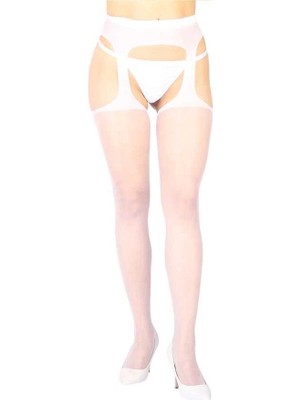 Al-Fil Teknoloji Beyaz Özel Bölgesi Açık Fantazi Külotlu Çorap TM1054