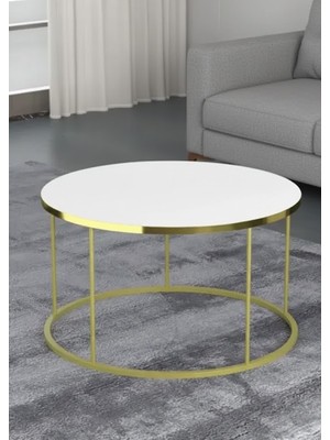 Savita Home Orta Sehpa Terra Lüx Gold - 70 Çap x 46 cm