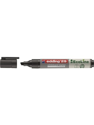 Edding 29 Ecoline Beyaz Yazı Tahtası Kalemi, Siyah, 1 Kalem, Kesik Uç, Yeniden Doldurulabilir