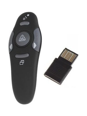 Lazer Sunum ve Slayt Atlama Kumandası Kablosuz Sunum Kalemi Siyah