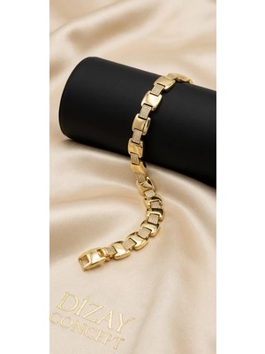 Dizay Concept 14k Gold  Renkli Zirkon Taşlı Vıp ÇelikBayan Bileklik