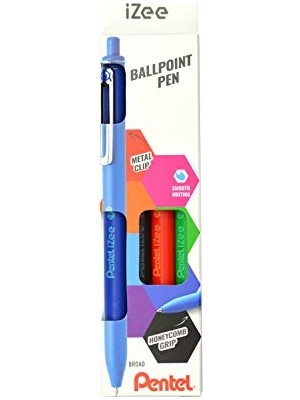 1.0 mm Yağ Bazlı Mekanizmalı Roller Kalem - Izee - 4'lü Blister (A-B-C-D)