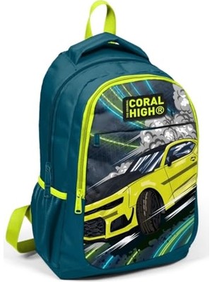 Nefti/sarı Araba Ilkokul ve Ortaokul Sırt Çantası Üç Bölmeli Erkek Çocuk