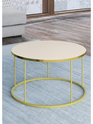 Savita Home Orta Sehpa Terra Lüx Gold - 70 Çap x 46 cm