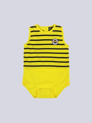 Fenerbahçe Bebek Sarı Lacivert Şeritli Body