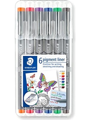 Staedtler 30803SSB6 Pigment Liner Karışık Renk 0.3 mm 6'lı Set