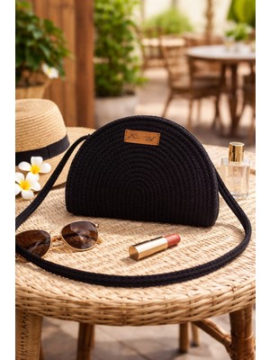 Mtg Jüt Tasarım Sakura Model Omuz Çantası Şık Kullanım Kordon Halattan El Emeği