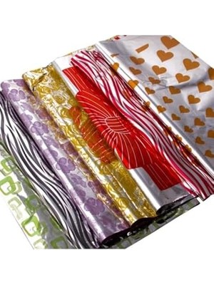 Metalize Hediye Poşet Paketi 20X35CM Kendinde Bantlı Renkli Hediye Paketi 100LÜ