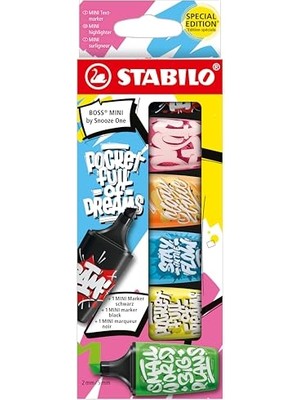 Stabılo Boss Mini By Snooze One - Fosforlu Kalem - 6'lı Paket - Çeşitli Renkler