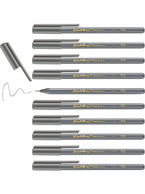 Edding 55 Fineliner - Gri - 10 Kalem - 0,3 mm Uç