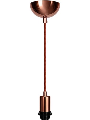 Conana Dekoratif Sarkıt Avize Başlığı Takılabilir E27 Duy 70CM Metal Kumaş Örgü Kablo Bakır B08