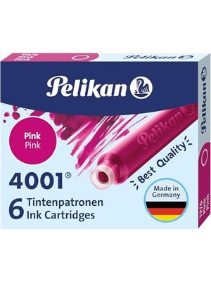 HDY Store Pelikan Kartuş Serisi TP6X Dolma Kalem Kartuşu Pembe