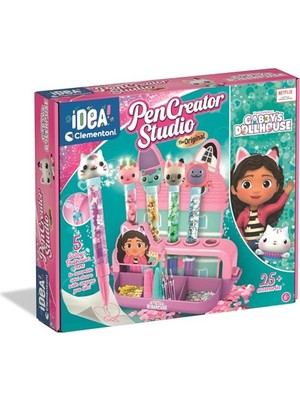 Clementoni |gabby ve Sihirli Çocuk Evi 6+ | Kişiselleştirme Kalem Seti | 25 Aksesuar | Yaratıcı Hobiler| Fonksiyonel Kalemler | Manuel Aktivite |pencreator Studio