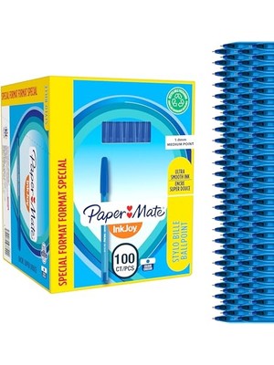 Papermate Papermate Inkjoy 100 Kapaklı Ulv M.mavi, Ofis (80+20)