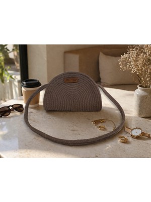 Mtg Jüt Tasarım Sakura Model Omuz Çantası Şık Kullanım Kordon Halattan El Emeği