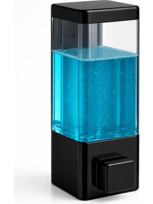 Duvar Tipi Manuel Sıvı Sabunluk Yapıştırmalı ve Vidalı Akıtmaz Sabun Dispenseri 350 ml V-1