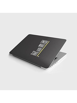 Laptop Sticker Notebook Pc Kaplama Etiketi Başladığın Işi Bitir
