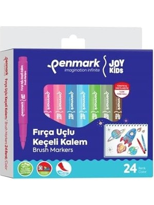 Süper Yikanabilir Brush Uçlu Keçeli Kalem 24'lü